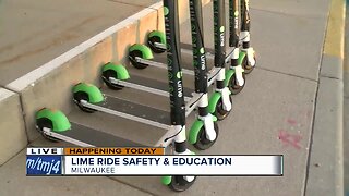 Lime holding rider safety and education classes in Milwaukee