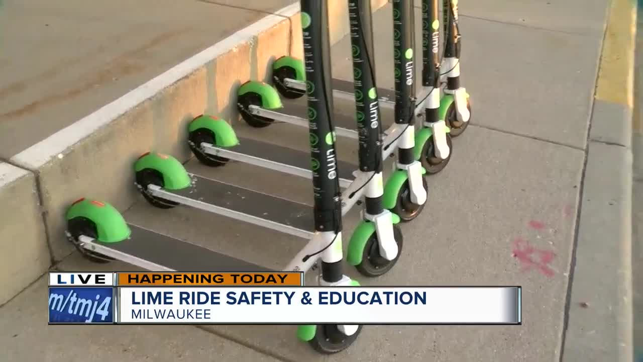 Lime holding rider safety and education classes in Milwaukee