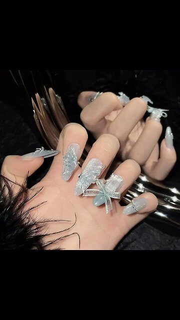 SALE!! 10Pcs Long Handmade Press On Nails