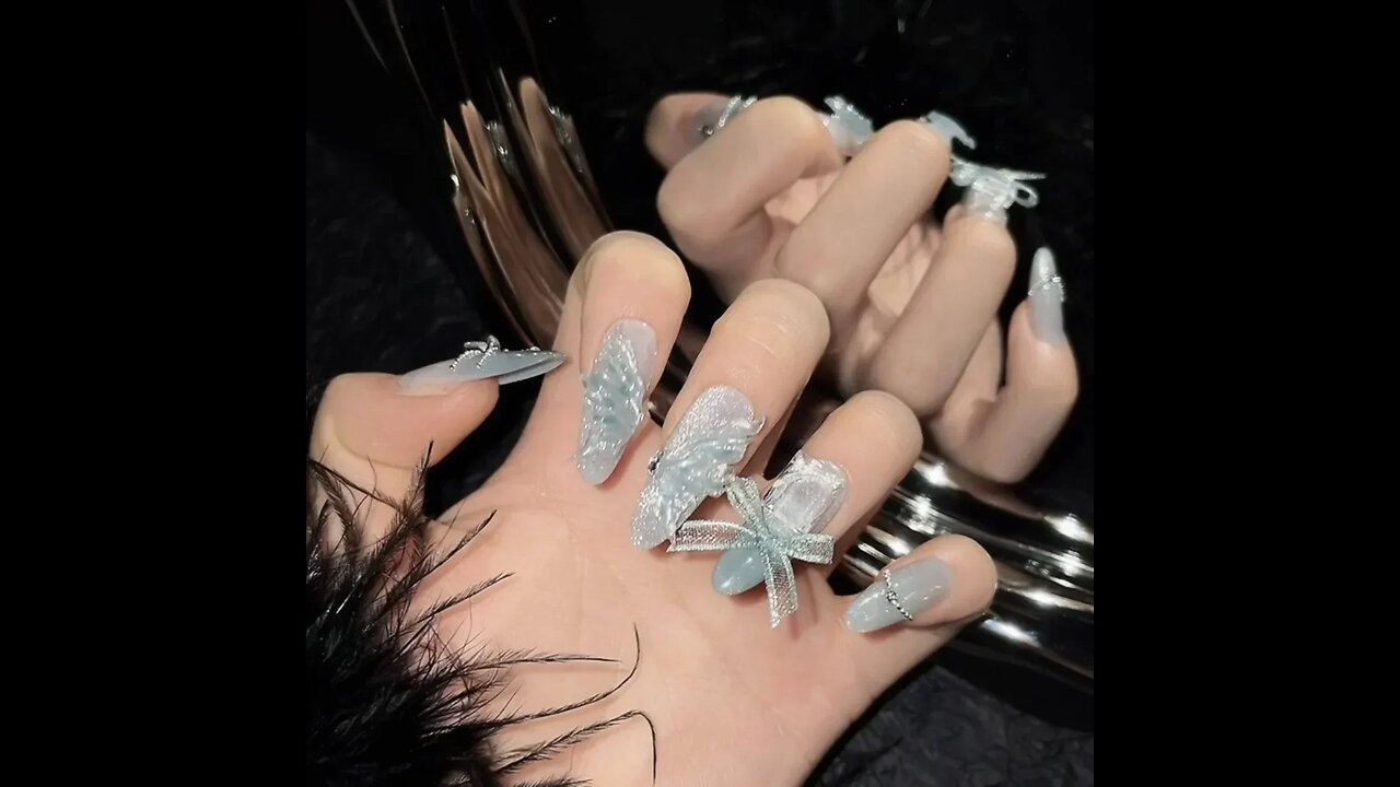 SALE!! 10Pcs Long Handmade Press On Nails