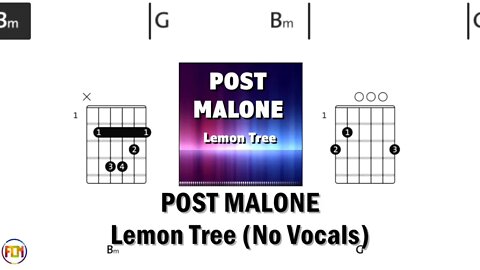 POST MALONE Lemon Tree FCN GUITAR CHORDS & LYRICS NO VOCALS