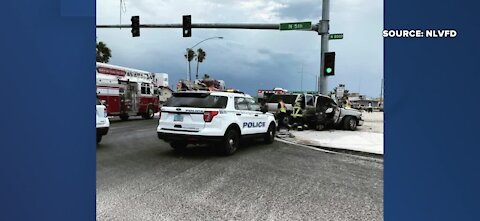 NLVPD: 1 dead, 2 critical in crash