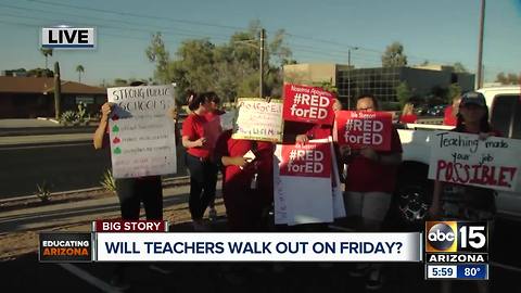 ABC15 is working to find out what Valley districts will do if there is a walkout