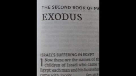 Read with me - the Bible #Exodus Chapters 1 and 2