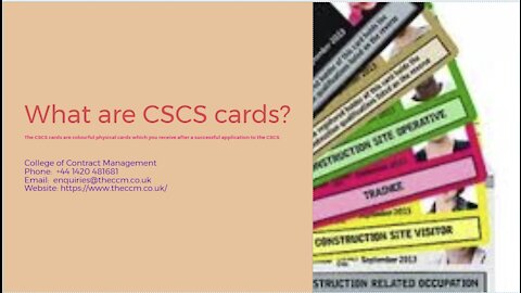 What are CSCS Cards ?