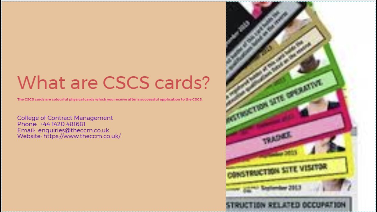 What are CSCS Cards ?