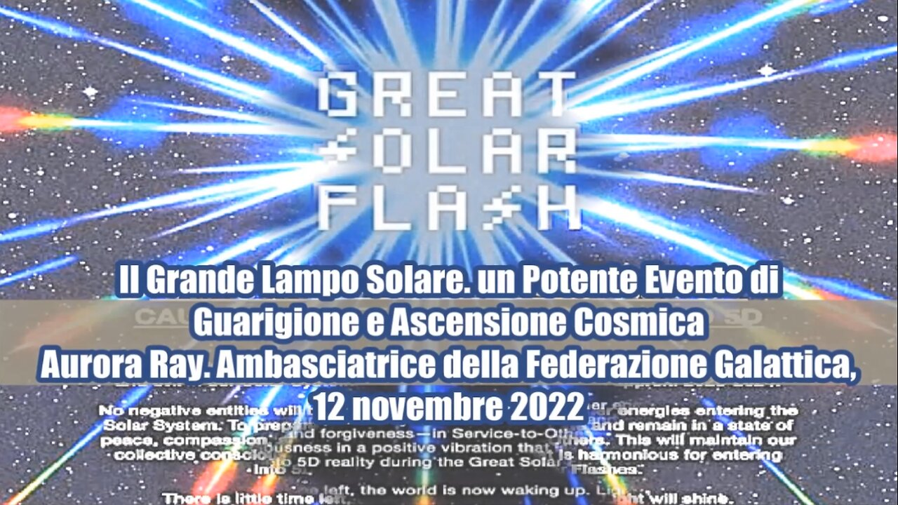 Il Grande Lampo Solare. un Potente Evento di Guarigione e Ascensione Cosmica