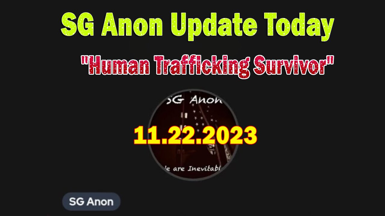 SG Anon Update Today: "SG Anon Sits Down w/ Kim Kelley A Cult Survivor & Human Trafficking Survivor"