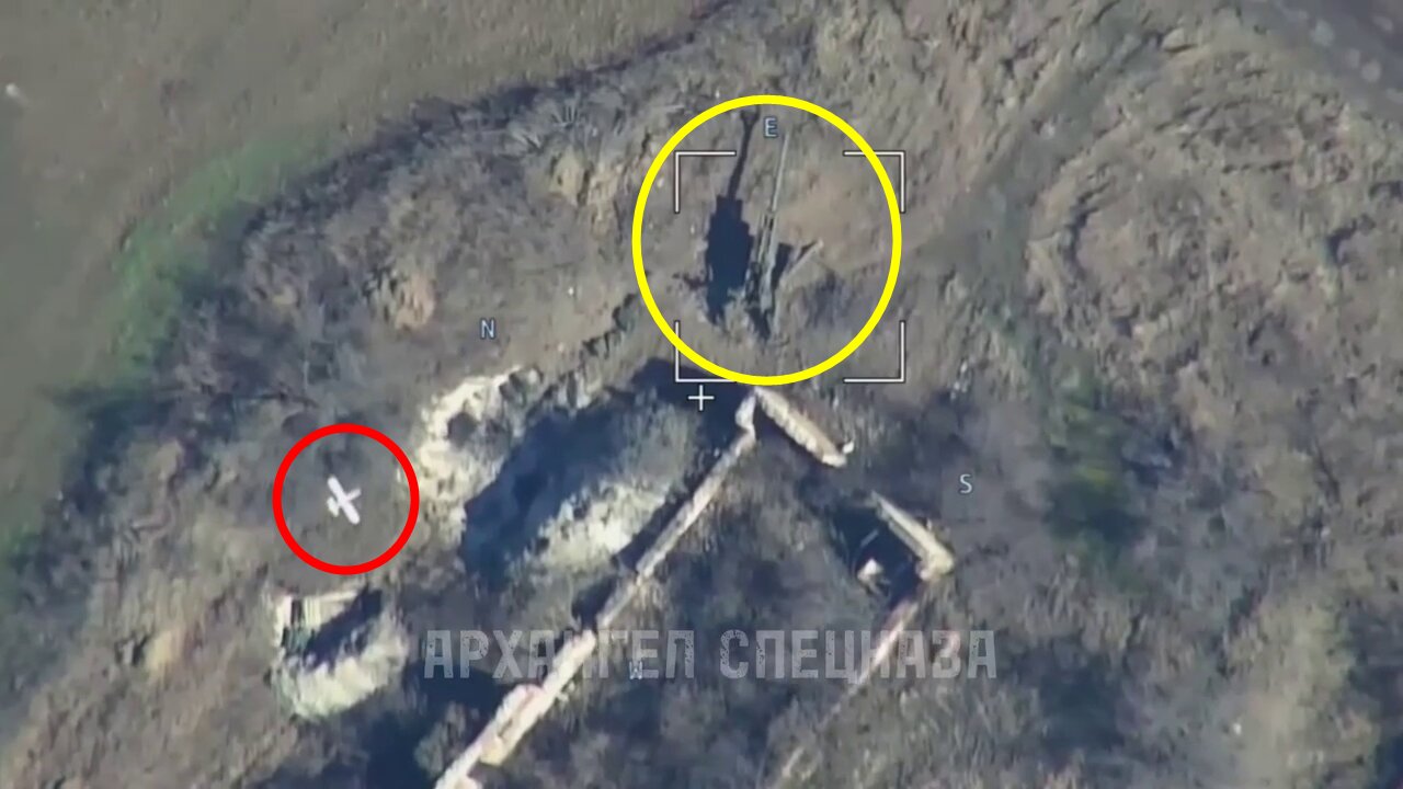 Destruction of yet another American 155-mm howitzer M777 with the help of the Lancet