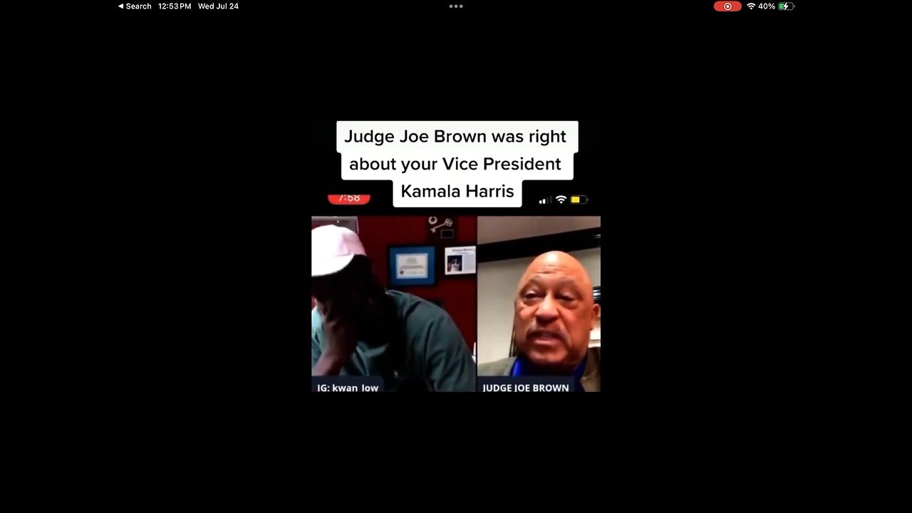 Judge Joe Brown on Kamala Harris