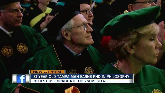 81-year-old graduates with Ph.D. in philosophy from University of South Florida