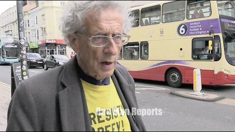 Piers Corbyn interview walking through Brighton