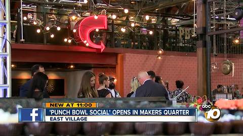 'Punch Bowl Social' entertainment complex opens