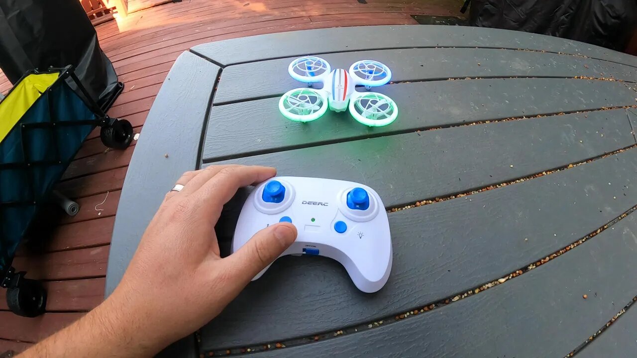 DEERC Drones for Kids with 5 LED Mode, D23 Mini Drone, RC Quadcopter Indoor Drone with 2 Batteries