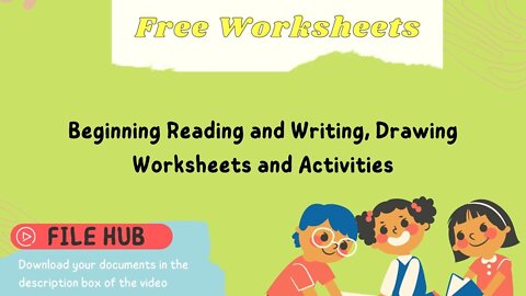 Beginning Reading and Writing, Drawing Worksheets and Activities