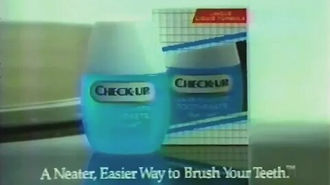 Weird Commercial "Check-Up Liquid Fluoride Toothpaste" 1993 (90's Toothpaste)