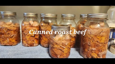 Pressure canned roast beef #canning #roastbeef