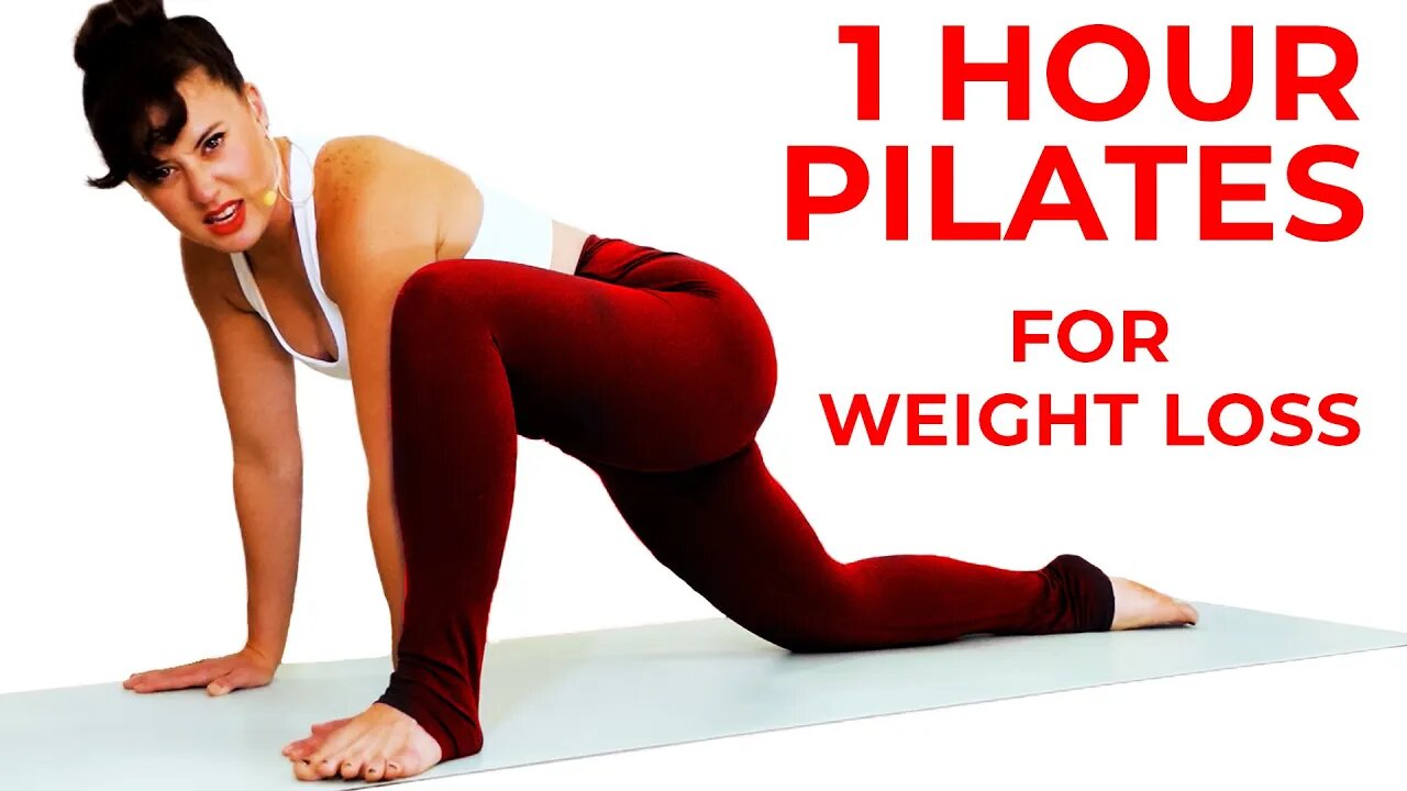 Pilates Full Body Workout, Burn Calories & Shred Fat, Weight Loss Workout, Intermediate w/ Kait