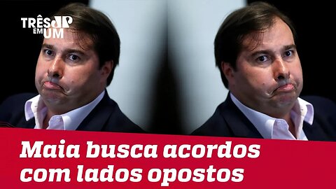 Buscando se reeleger, Rodrigo Maia busca acordos com lados opostos da política