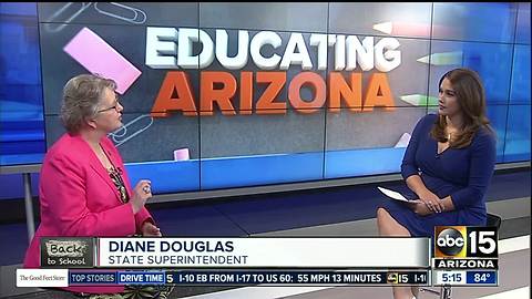 State Superintendent Diane Douglas talks teacher salaries