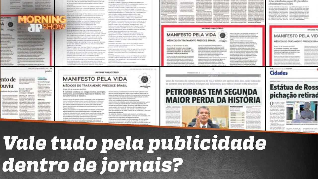 Editorial x Publicidade: jornais publicam anĂșncio de tratamento precoce contra Covid-19