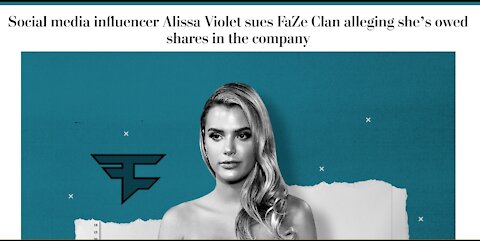 Alissa Violet Is Suing Faze Clan Alleging she is owed shares in the company.