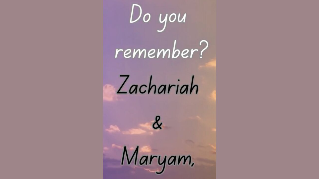 Zachariah & Mary, mother of Jesus in Quran | #biblestories #scripture