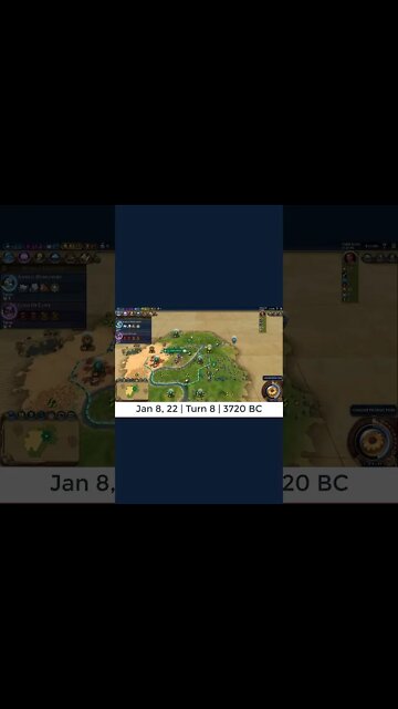 #oneturnadaychallenge #civ6 – Turn 8 - EARLY GAME CALCULATIONS - #shorts
