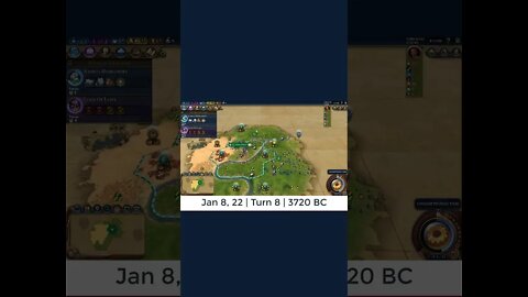 #oneturnadaychallenge #civ6 – Turn 8 - EARLY GAME CALCULATIONS - #shorts