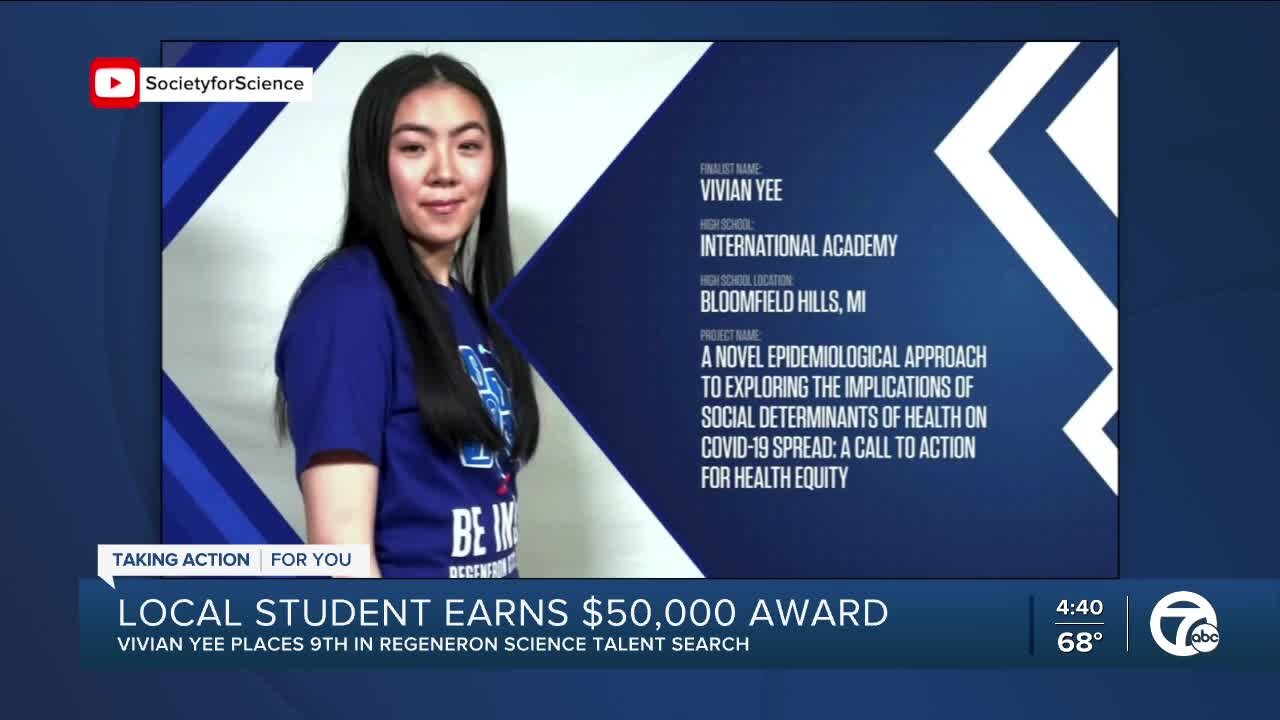 Local student's COVID research is already making a difference