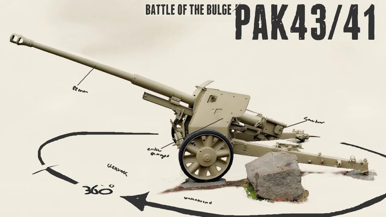 8.8 cm Pak 43/41 - Clervaux - Walkaround.