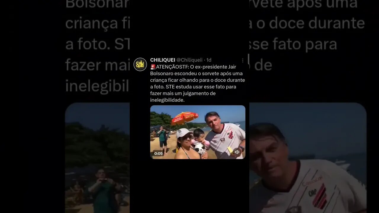 bolsonaro afasta doce de criança, STF vai investigar possível nova inelegibilidade #shorts