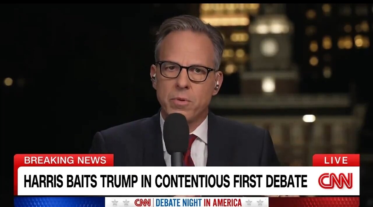 CNN's Tapper Slobbers All Over Kamala's Debate Performance, Trashes Trump