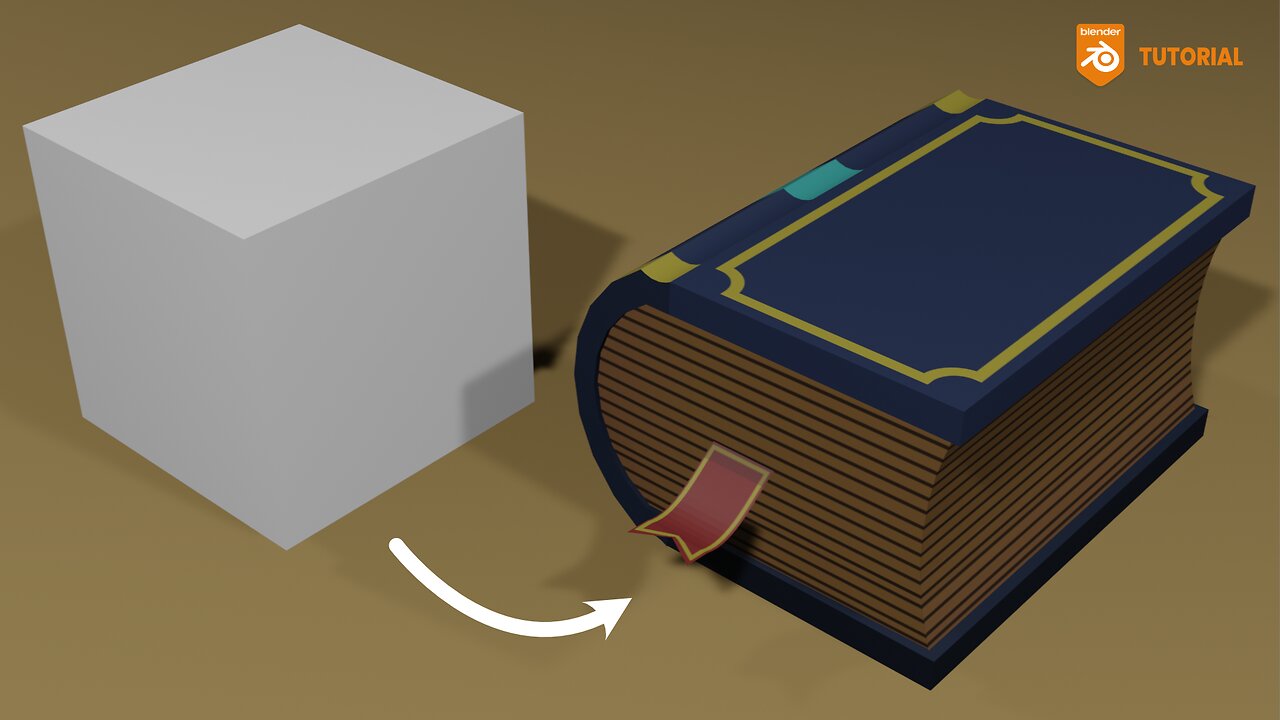 How to make a book UI icon in Blender 3.4
