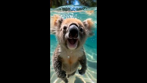 Dive into a moment of pure cuteness with this koala enjoying a relaxing bath 🐨💦!