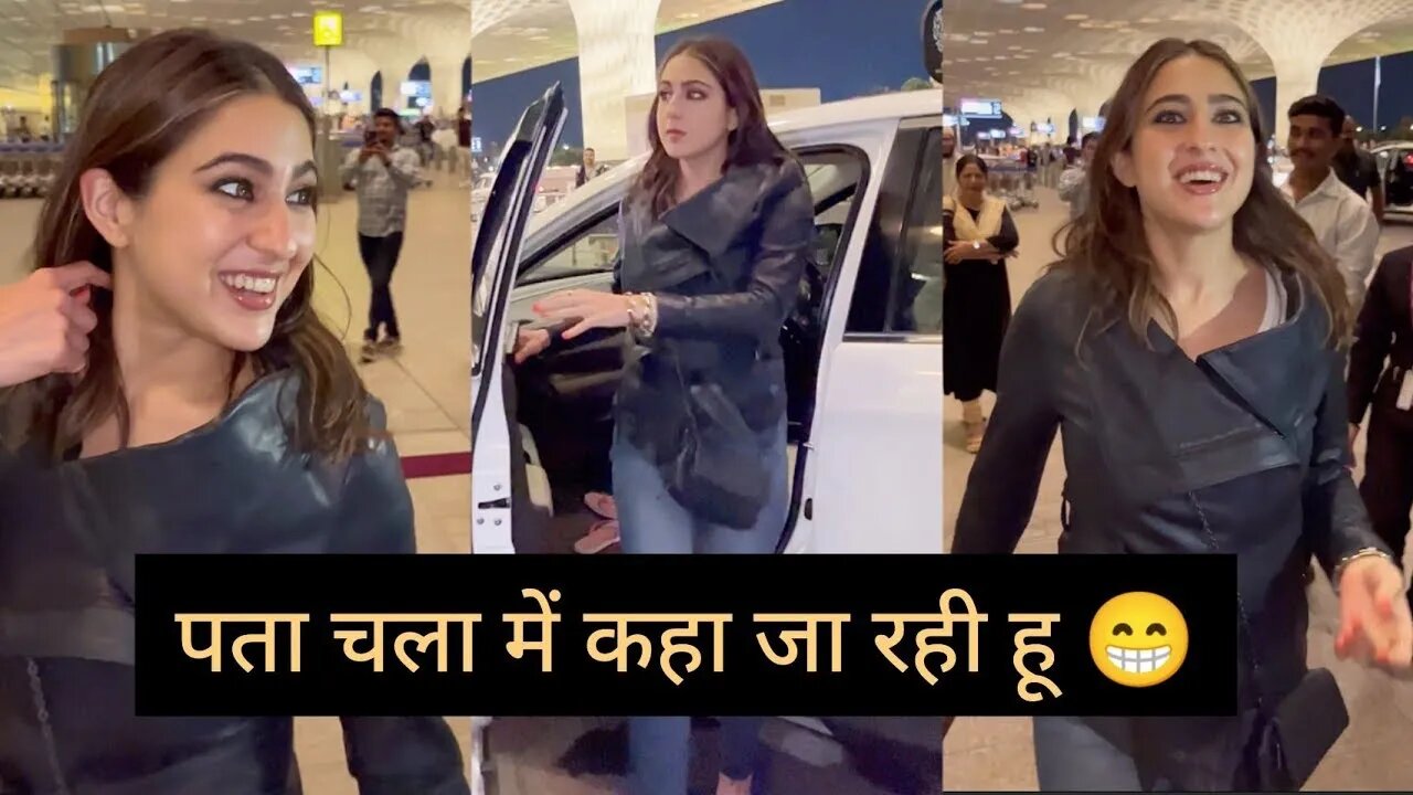 Sara Ali Khan's FUN banter with paps as she leaves for Cannes: "Pata chal gaya..."