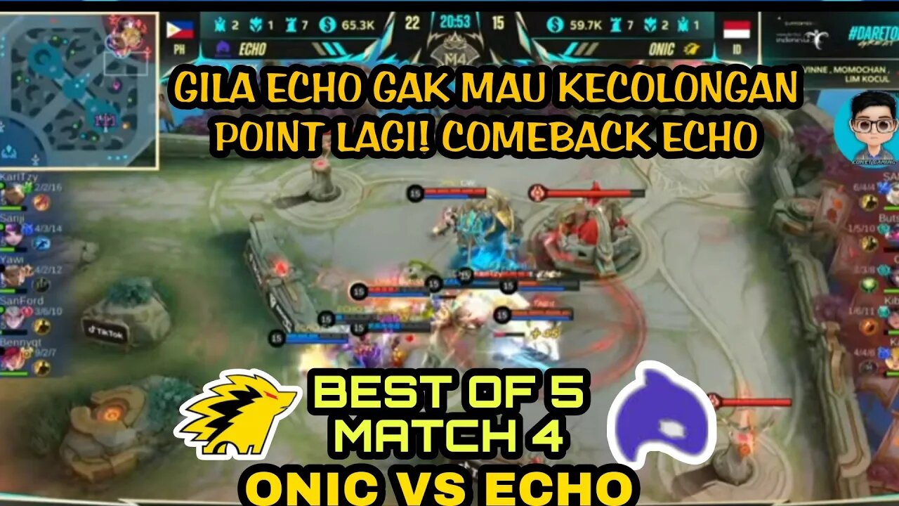 KACAU PARAH ECHO!! MENURUNKAN ONIC KE LOWER NT ONIC - ONIC VS ECHO M4 | MOBILE LEGEND BANG-BANG M4