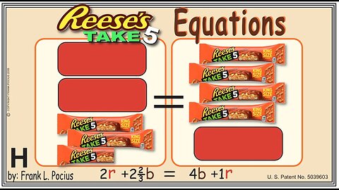 VISUAL REESES TAKE-5 2r+2.67b=4b+1r EQUATION _ SOLVING EQUATIONS _ SOLVING WORD PROBLEMS