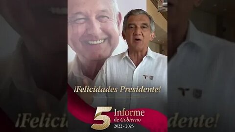 Felicita Gobernador Américo Villarreal al presidenta AMLO por su 5 informe