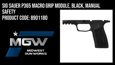 Sig Sauer P365 Macro Grip Module, Black, Manual Safety - 8901180