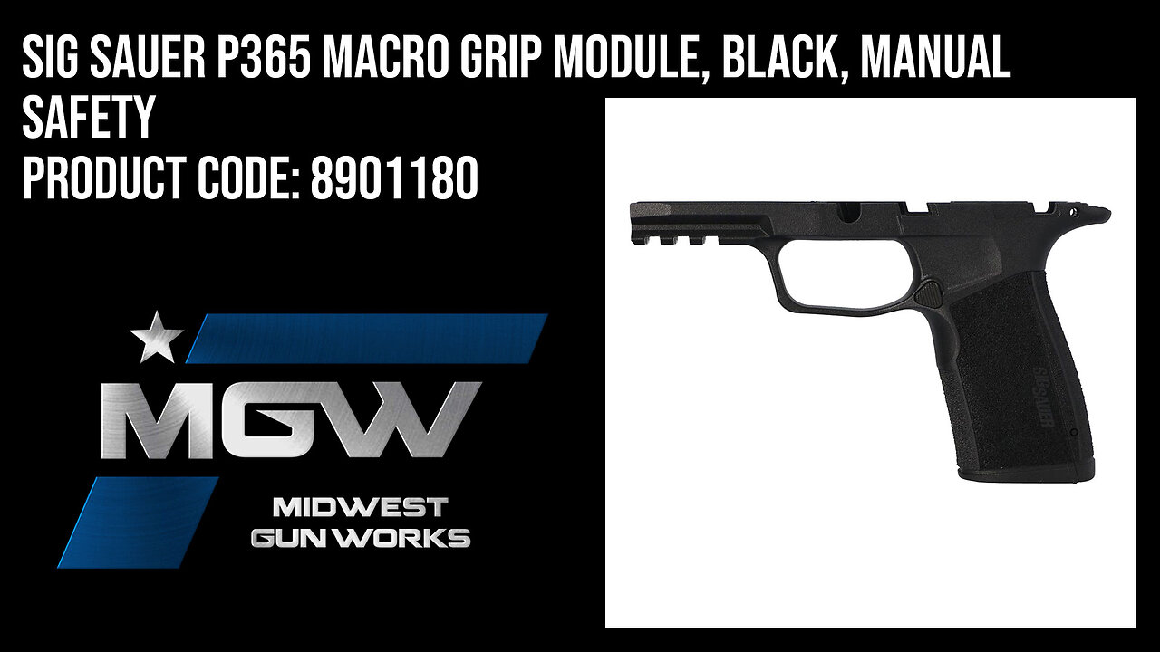 Sig Sauer P365 Macro Grip Module, Black, Manual Safety - 8901180