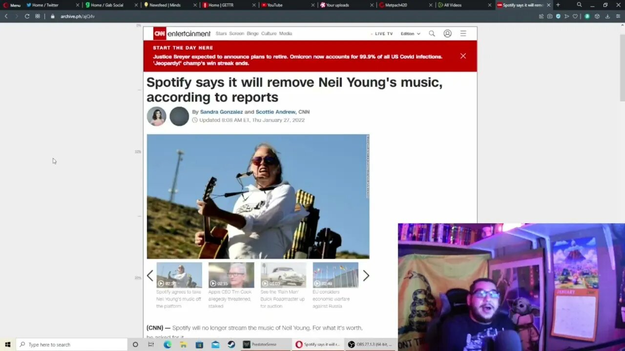 Neil Young, gets what he wants, and deserves