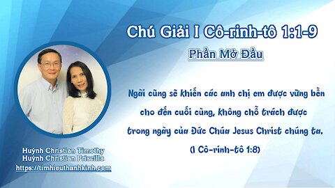 Chú Giải I Cô-rinh-tô 1:1-9 Phần Mở Đầu