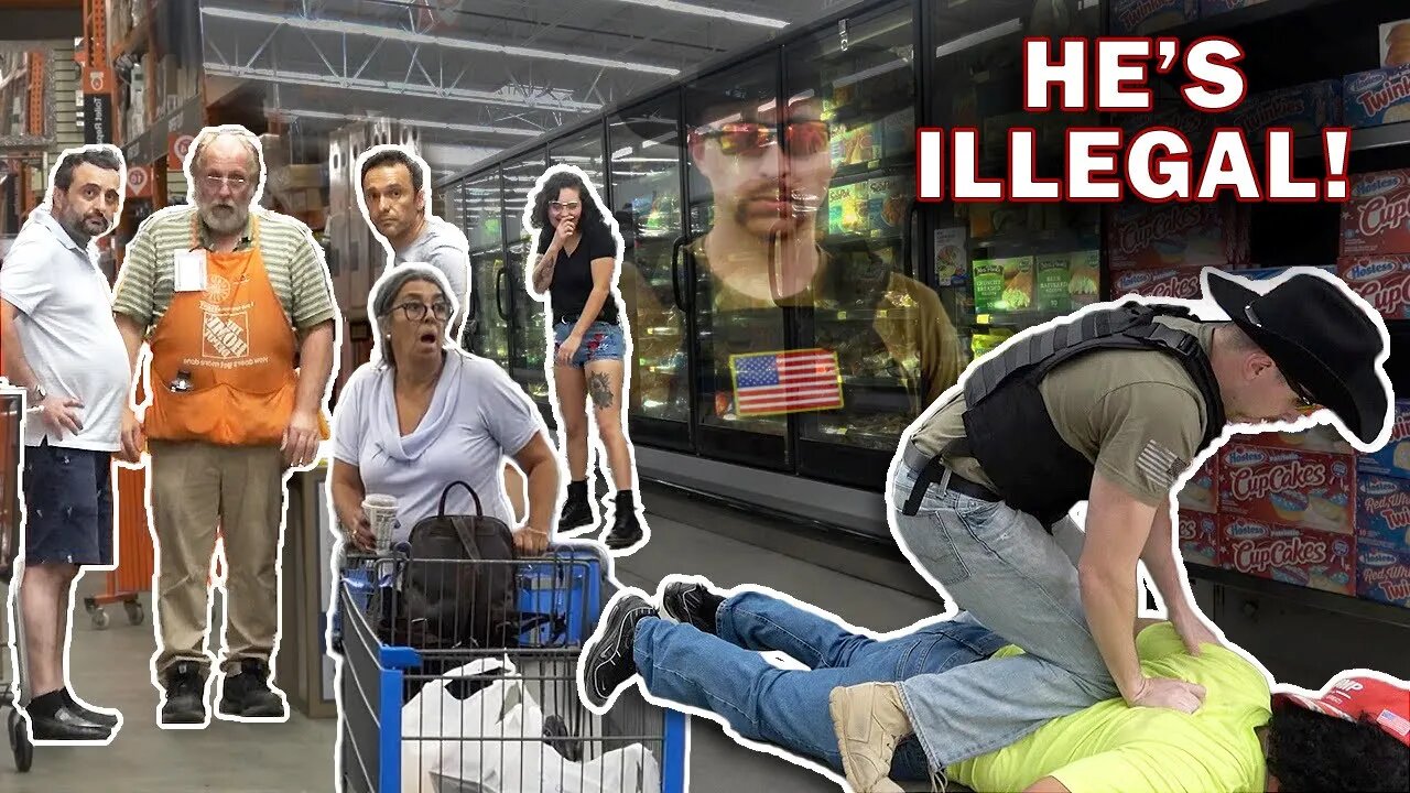 Border Patrol Agent Captures ILLEGAL IMMIGRANT in Public!