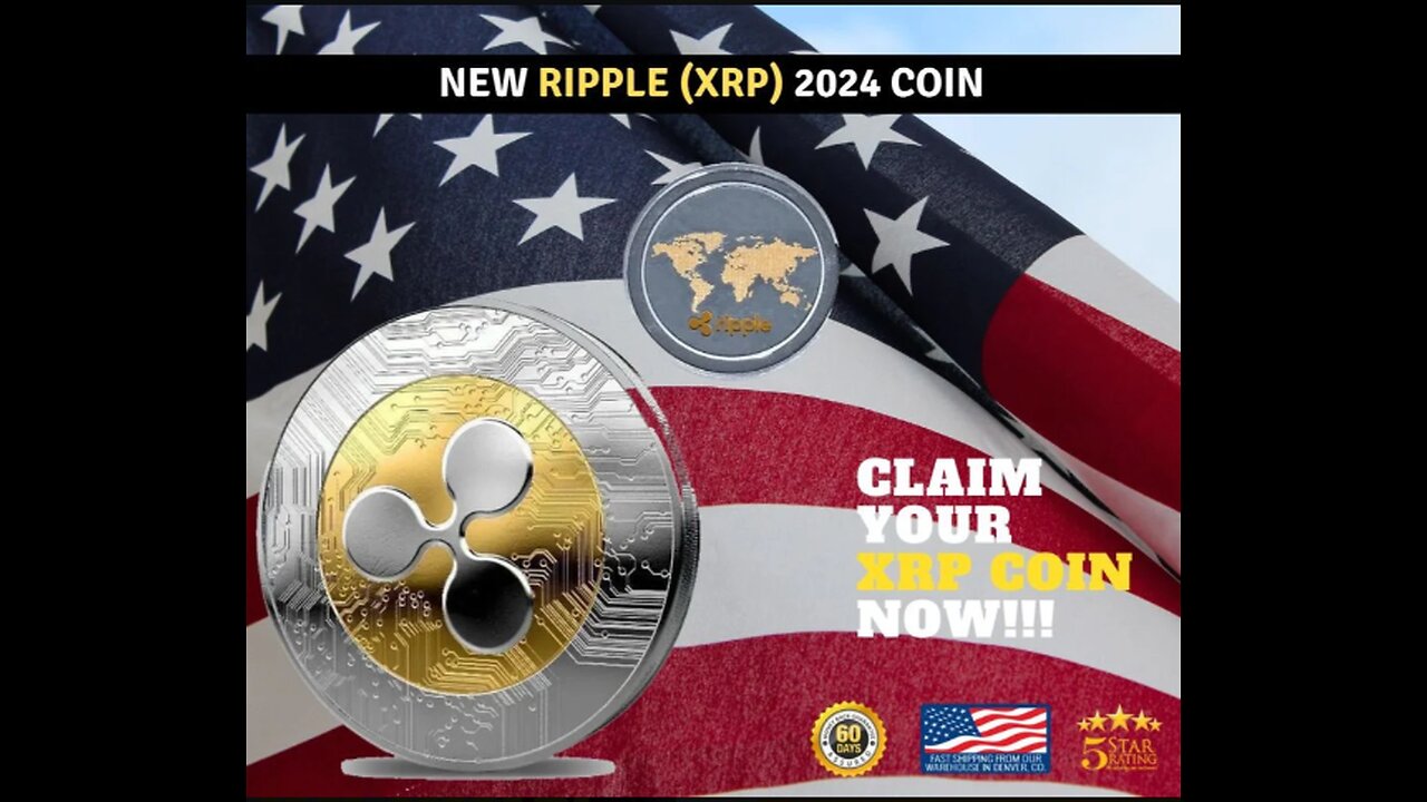 Ripple XRP Commemorative Coin – 40mm Gold Collector's Edition Crypto Gift