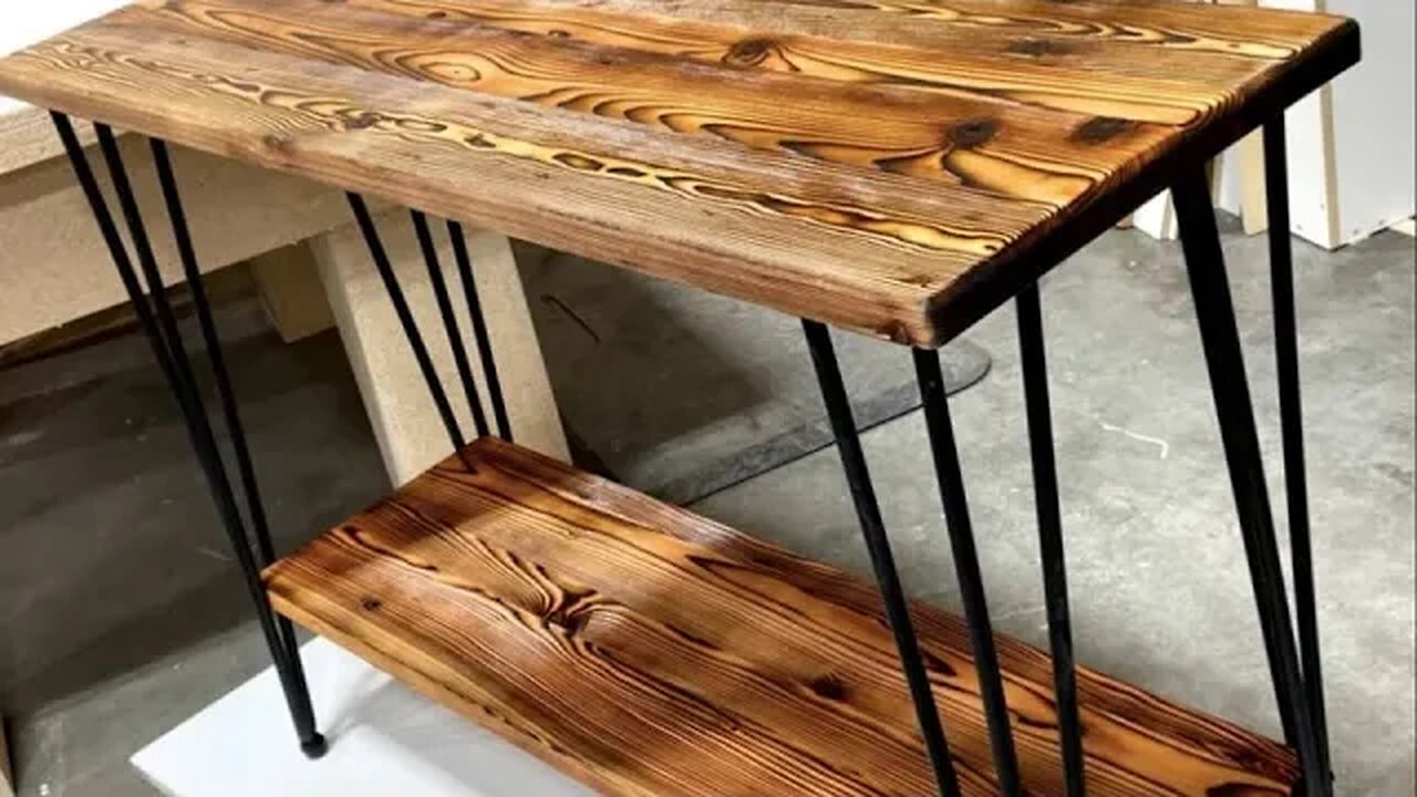 DIY Burn and Build Shou Sugi Ban Accent Table