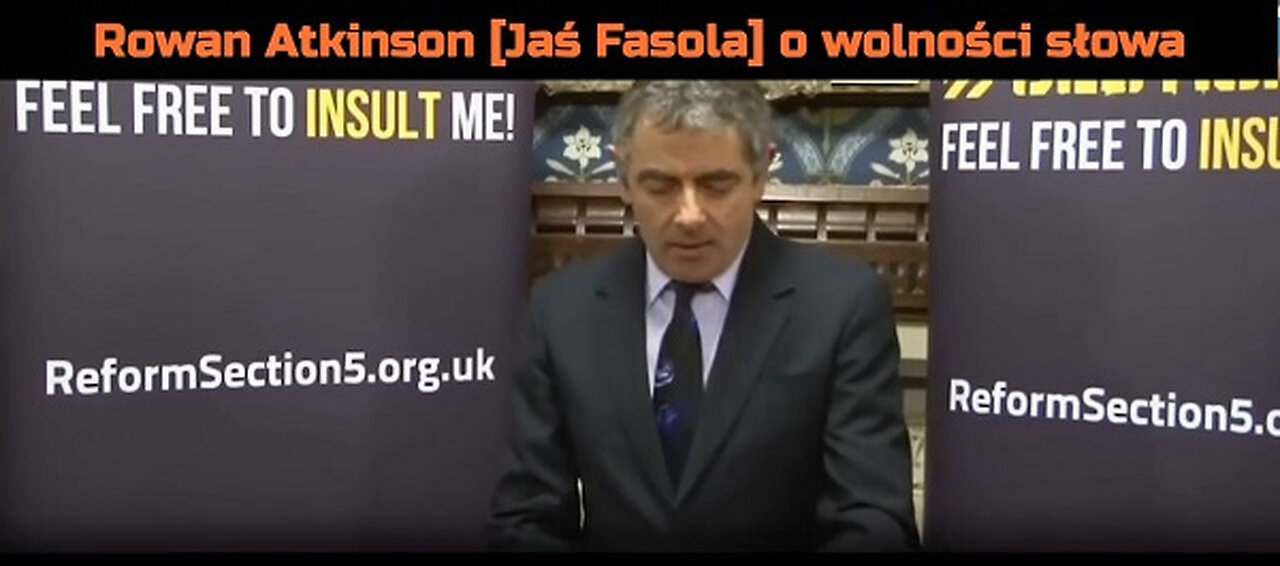 Rowan Atkinson [Jaś Fasola] o wolności słowa