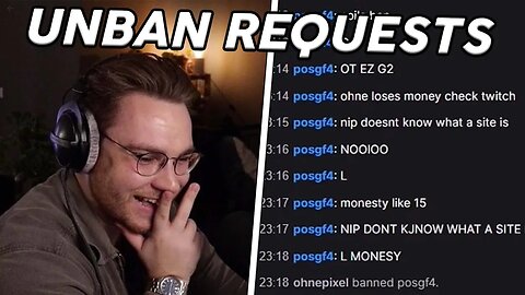 ohnePixel reacts to Twitch Unban Requests