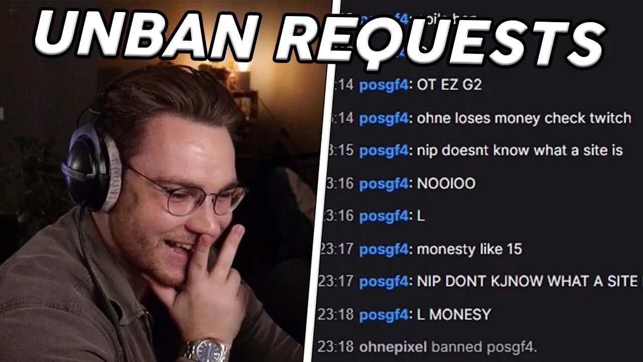 ohnePixel reacts to Twitch Unban Requests