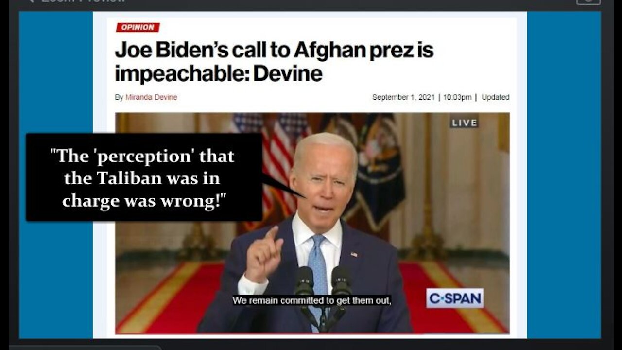 New York Post: Biden’s Call With Afghan President Is An Impeachable Offense - Clear Malfeasance